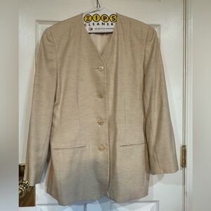 Women’s Vintage Classic Pendleton 3 piece Tan Linen Suit